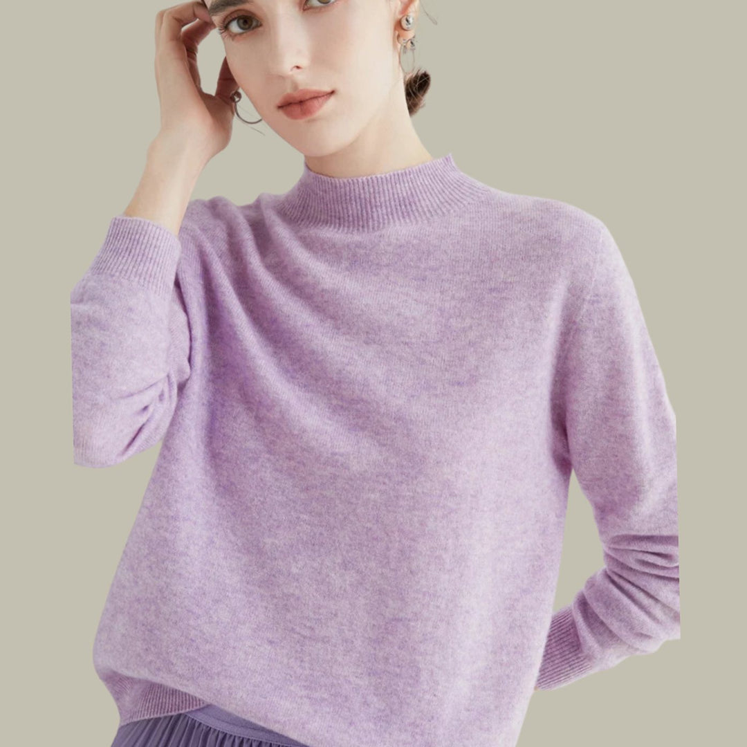 Henrietta | Women's Merino Wool Mock Neck Jumper