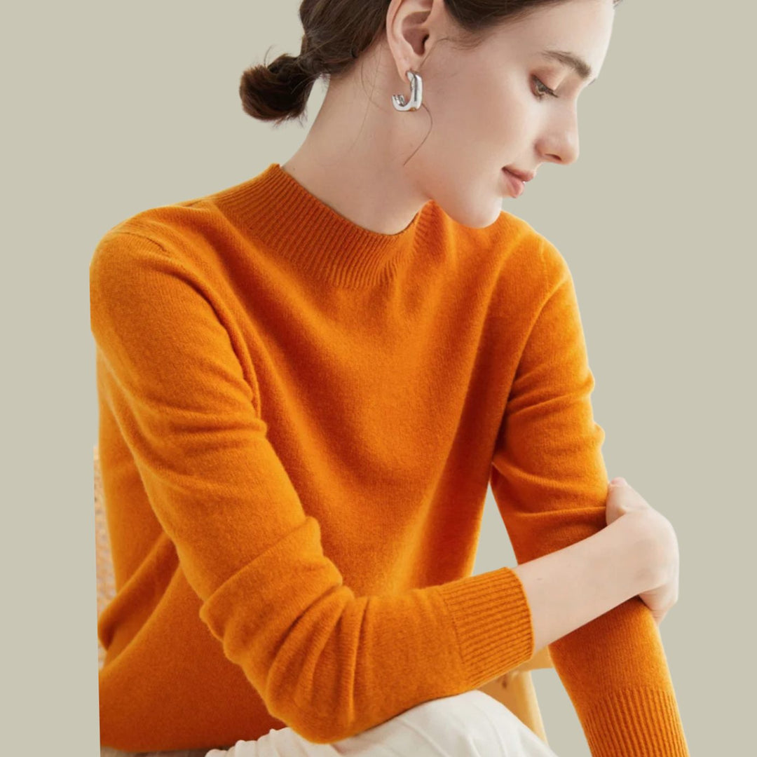 Henrietta | Women's Merino Wool Mock Neck Jumper