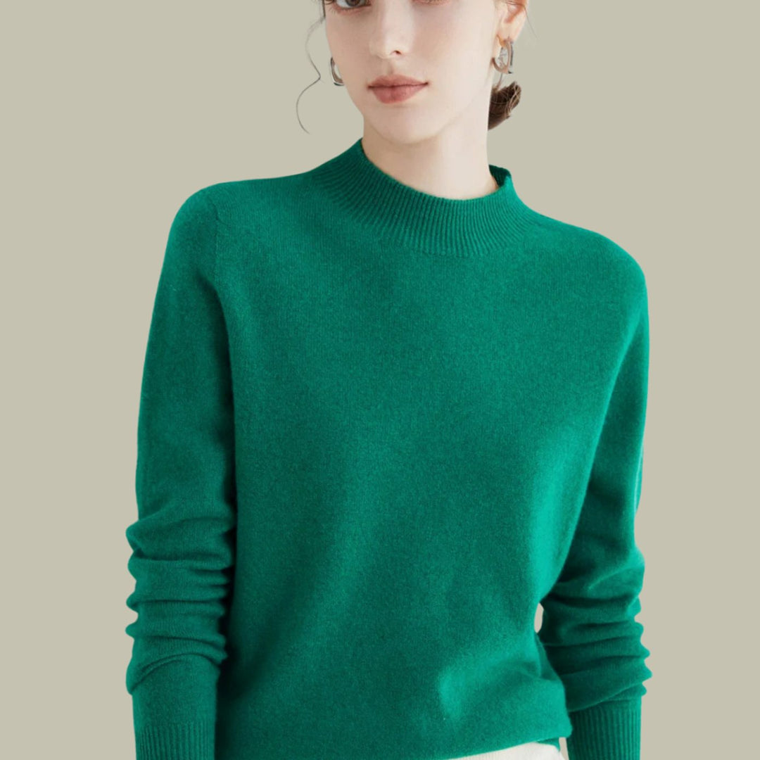 Henrietta | Women's Merino Wool Mock Neck Jumper
