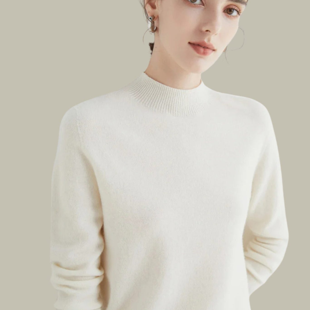 Henrietta | Women's Merino Wool Mock Neck Jumper