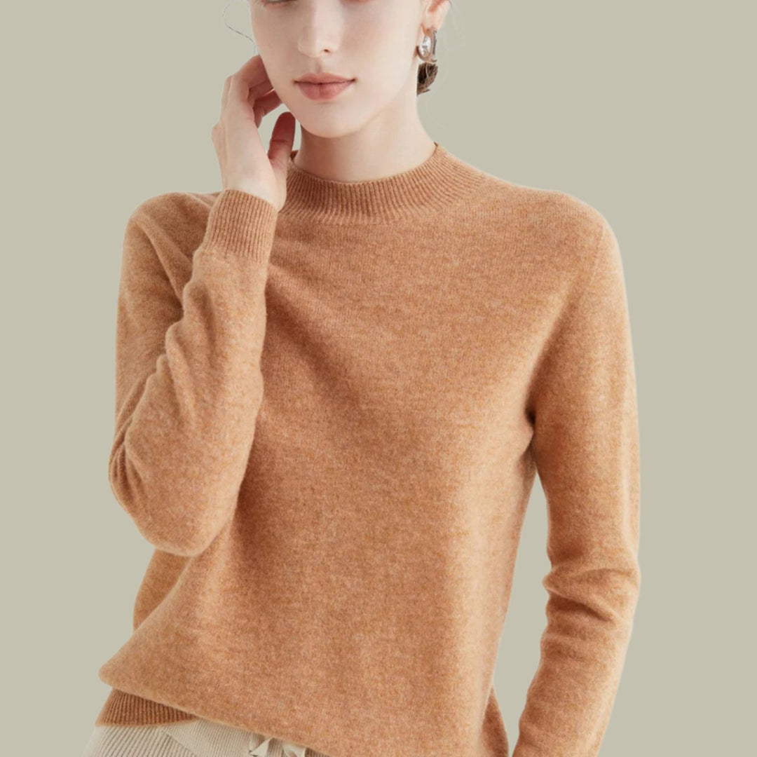 Henrietta | Women's Merino Wool Mock Neck Jumper