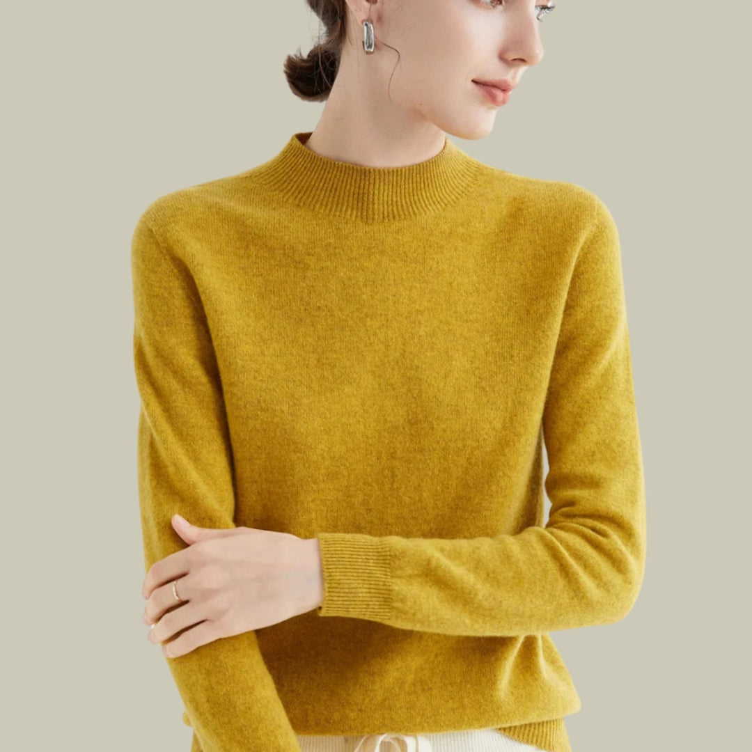 Henrietta | Women's Merino Wool Mock Neck Jumper