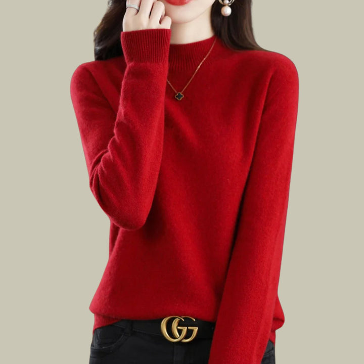 Henrietta | Women's Merino Wool Mock Neck Jumper