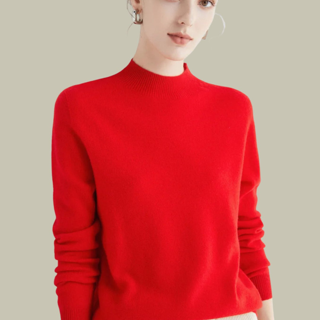 Henrietta | Women's Merino Wool Mock Neck Jumper