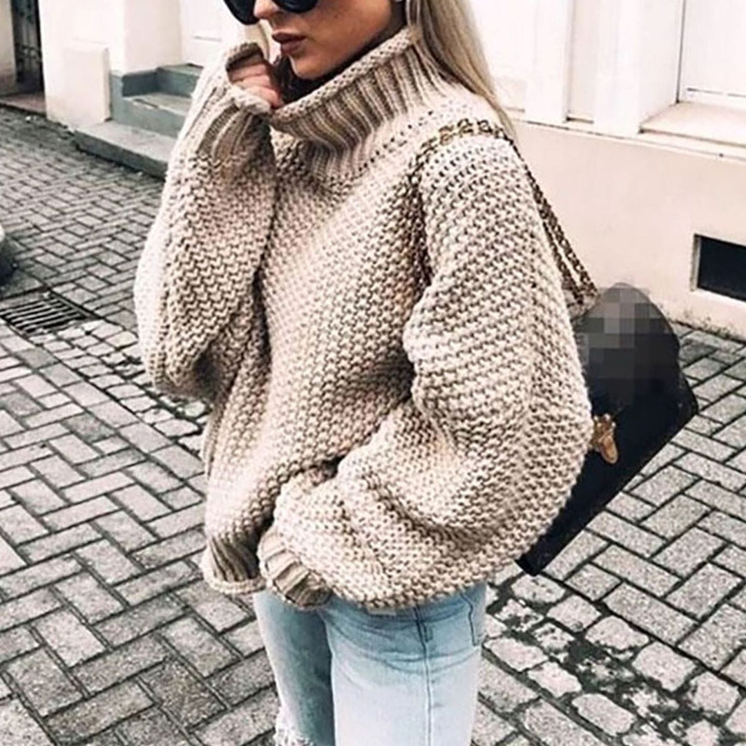 Moira | Women's Oversized Chunky Knit Roll Neck Jumper
