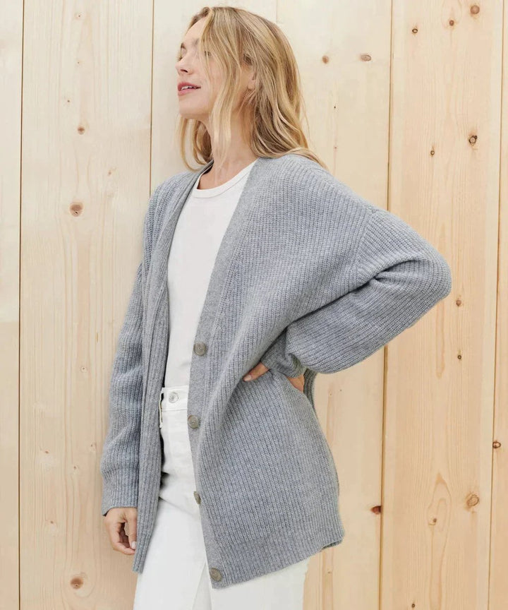 Zinnia | Women's Oversized Cashmere V-Neck Cardigan
