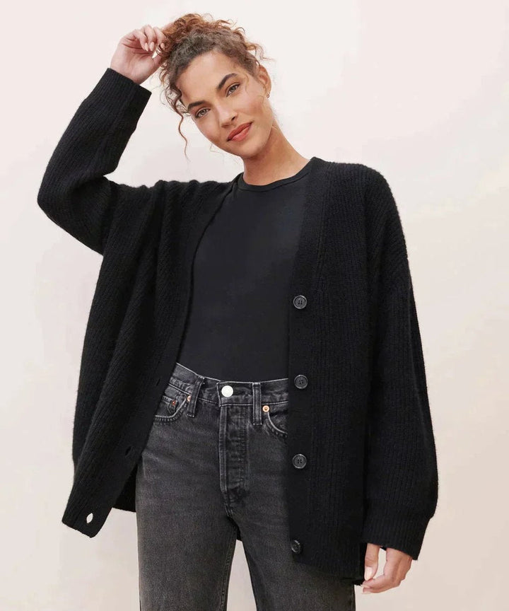 Zinnia | Women's Oversized Cashmere V-Neck Cardigan