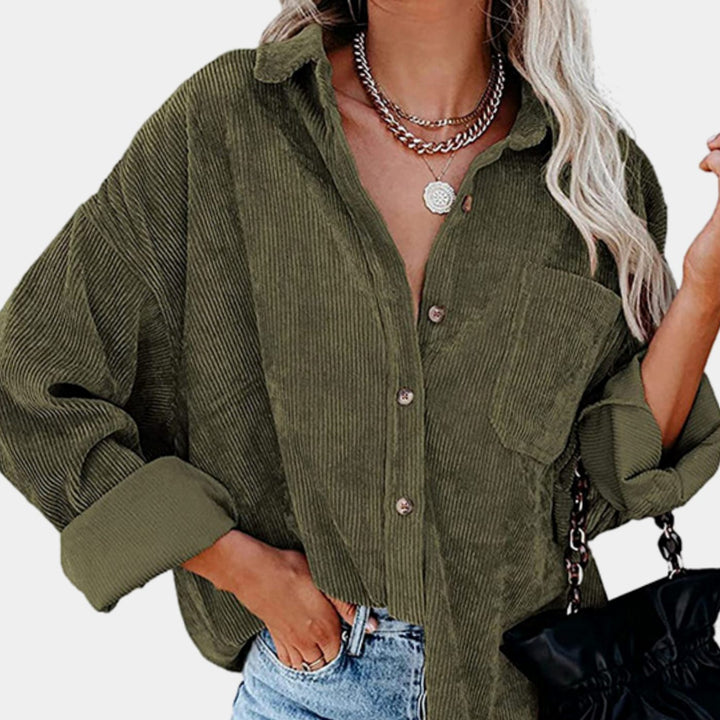 Florrie | Women's Oversized Corduroy Button-Up Shirt