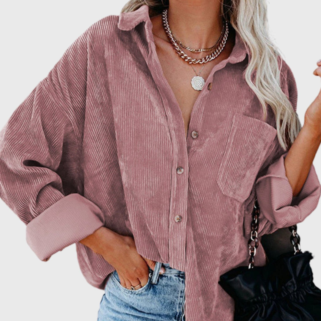 Florrie | Women's Oversized Corduroy Button-Up Shirt