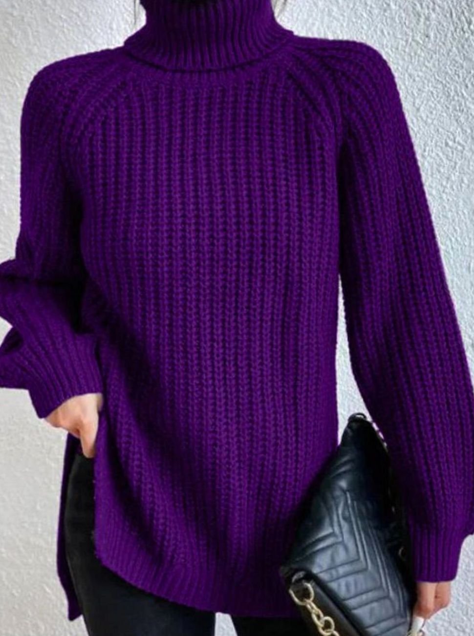 Anoushka | Women's Oversized Chunky Knit Roll Neck Jumper