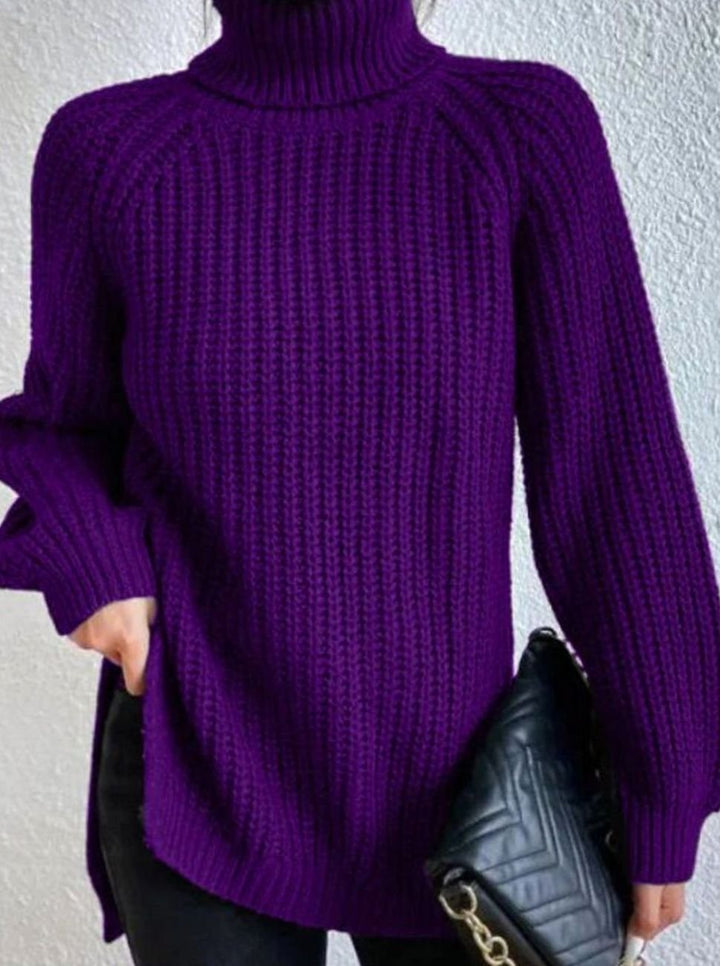 Anoushka | Women's Oversized Chunky Knit Roll Neck Jumper