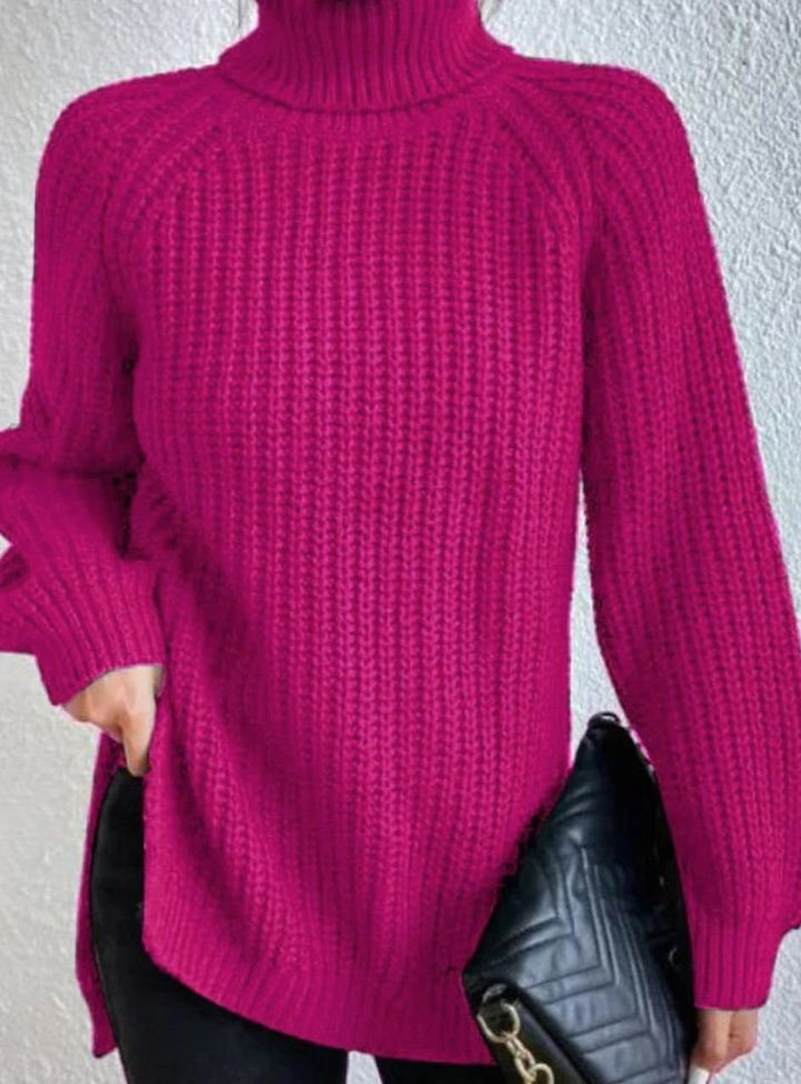 Anoushka | Women's Oversized Chunky Knit Roll Neck Jumper