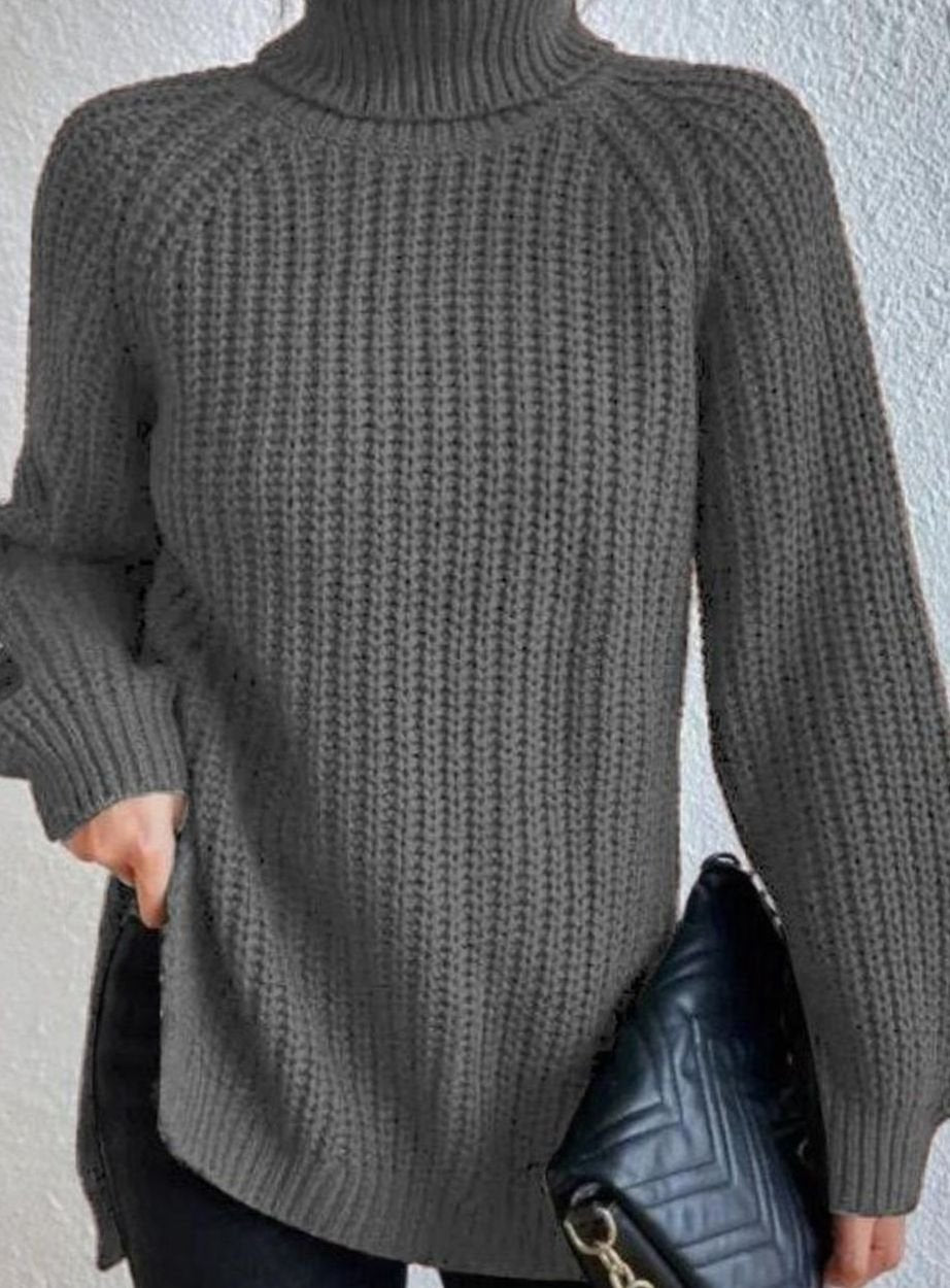 Anoushka | Women's Oversized Chunky Knit Roll Neck Jumper
