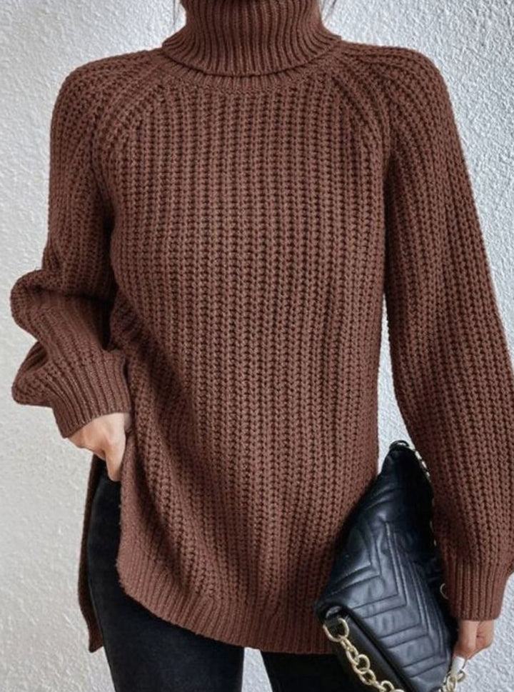 Anoushka | Women's Oversized Chunky Knit Roll Neck Jumper