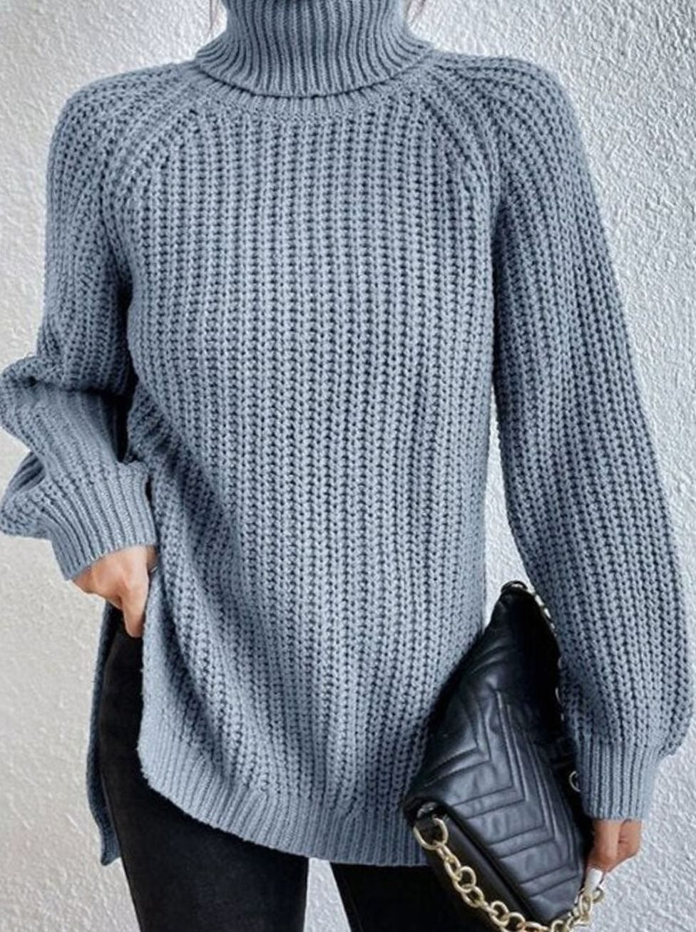 Anoushka | Women's Oversized Chunky Knit Roll Neck Jumper