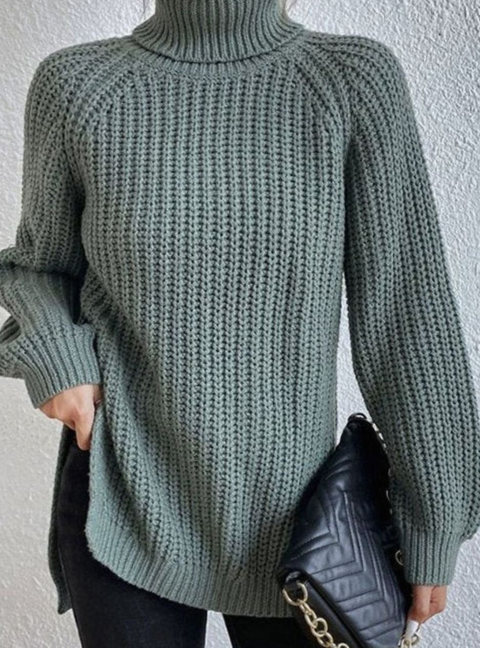 Anoushka | Women's Oversized Chunky Knit Roll Neck Jumper