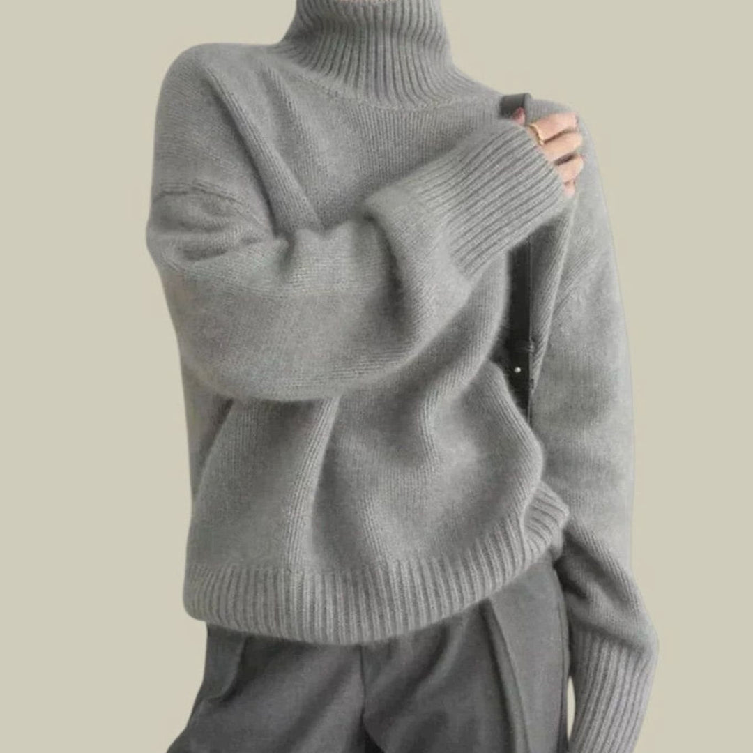Annette | Women's Oversized Merino Wool Roll Neck Jumper