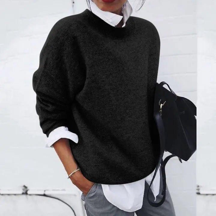 Ailsa | Women's Oversized Cashmere-Blend Crew Neck Jumper