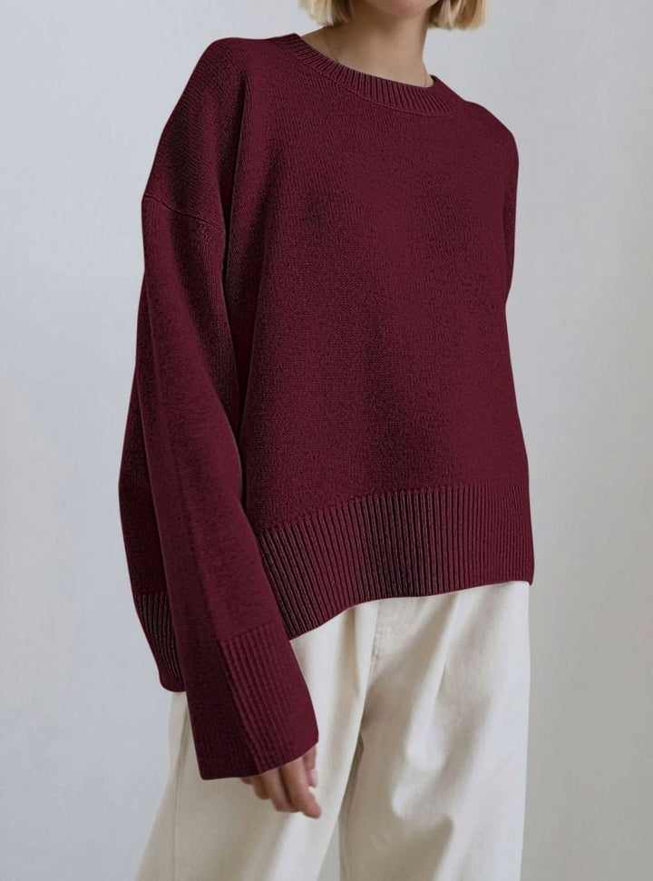Effie | Women's Oversized Crew Neck Knitted Jumper