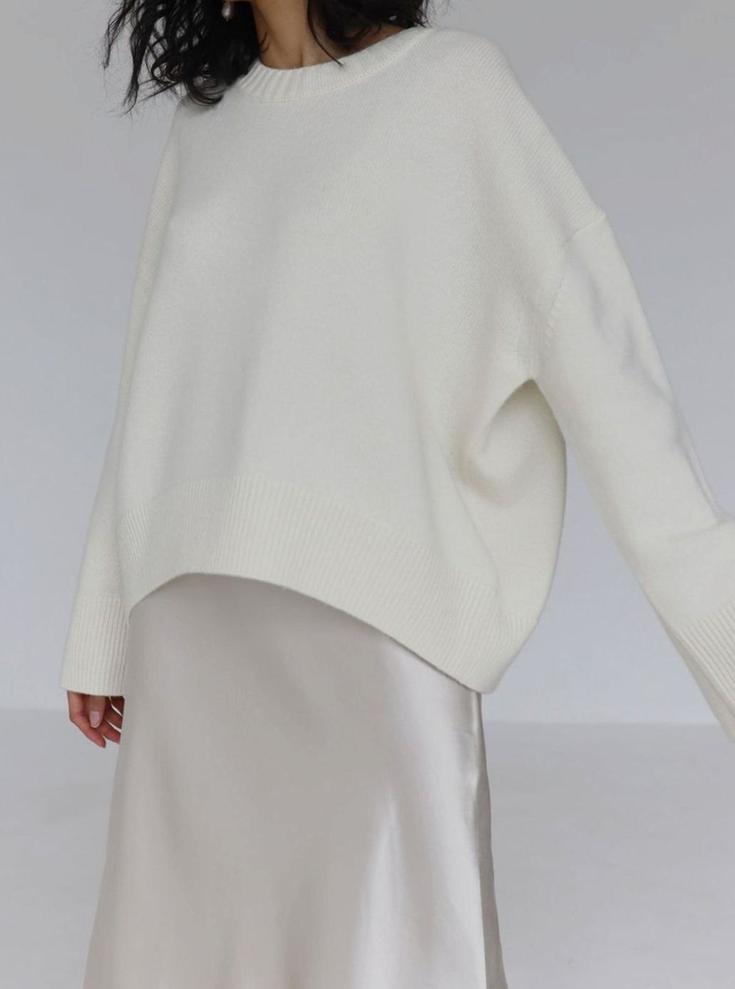 Effie | Women's Oversized Crew Neck Knitted Jumper