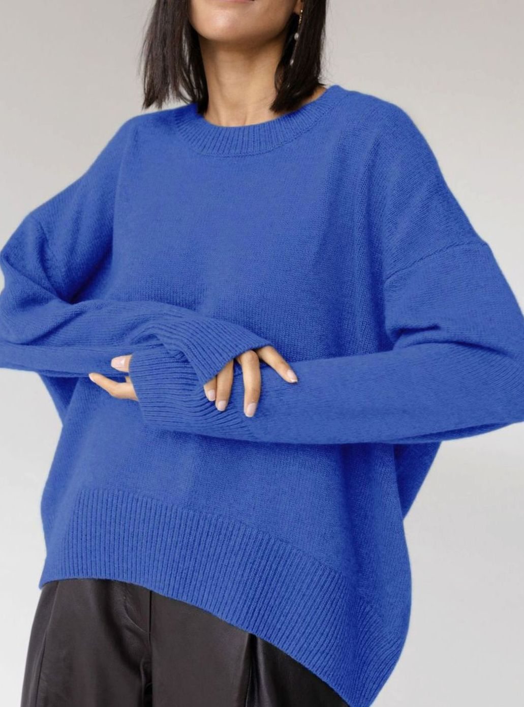 Effie | Women's Oversized Crew Neck Knitted Jumper