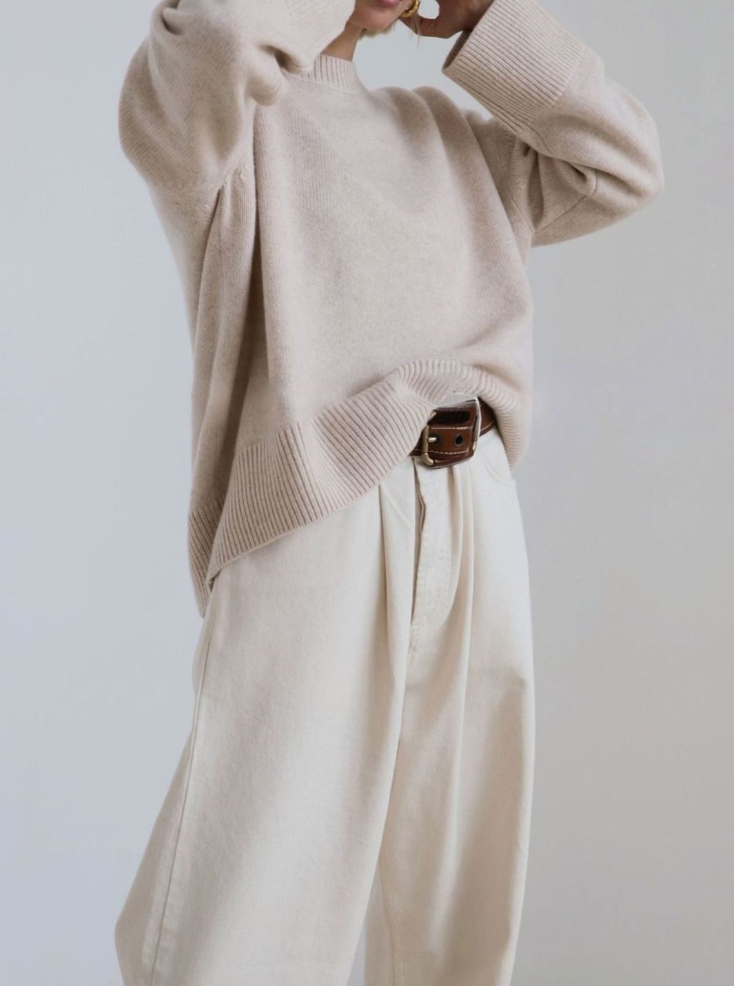 Effie | Women's Oversized Crew Neck Knitted Jumper