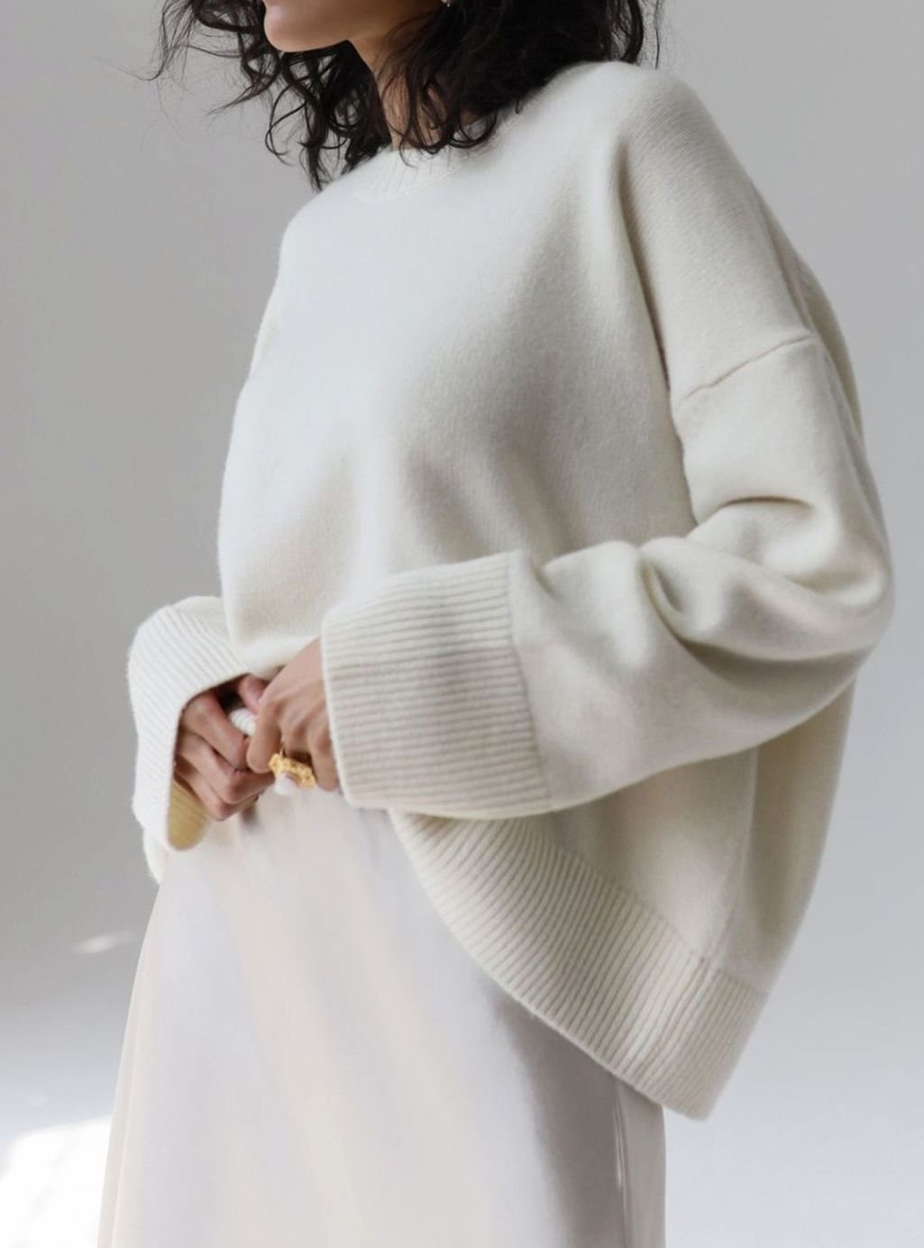 Effie | Women's Oversized Crew Neck Knitted Jumper