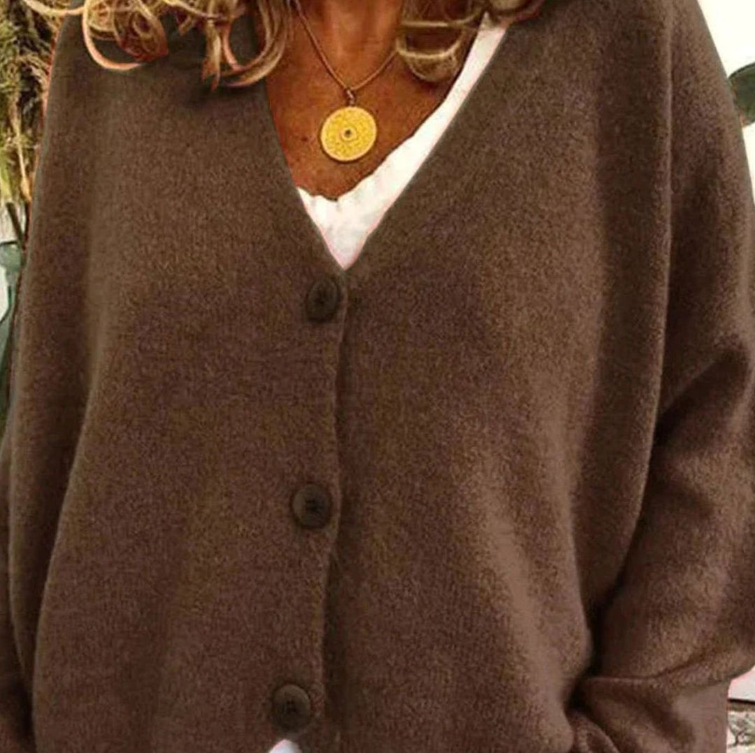 Doreen | Women's Oversized V-Neck Knit Cardigan
