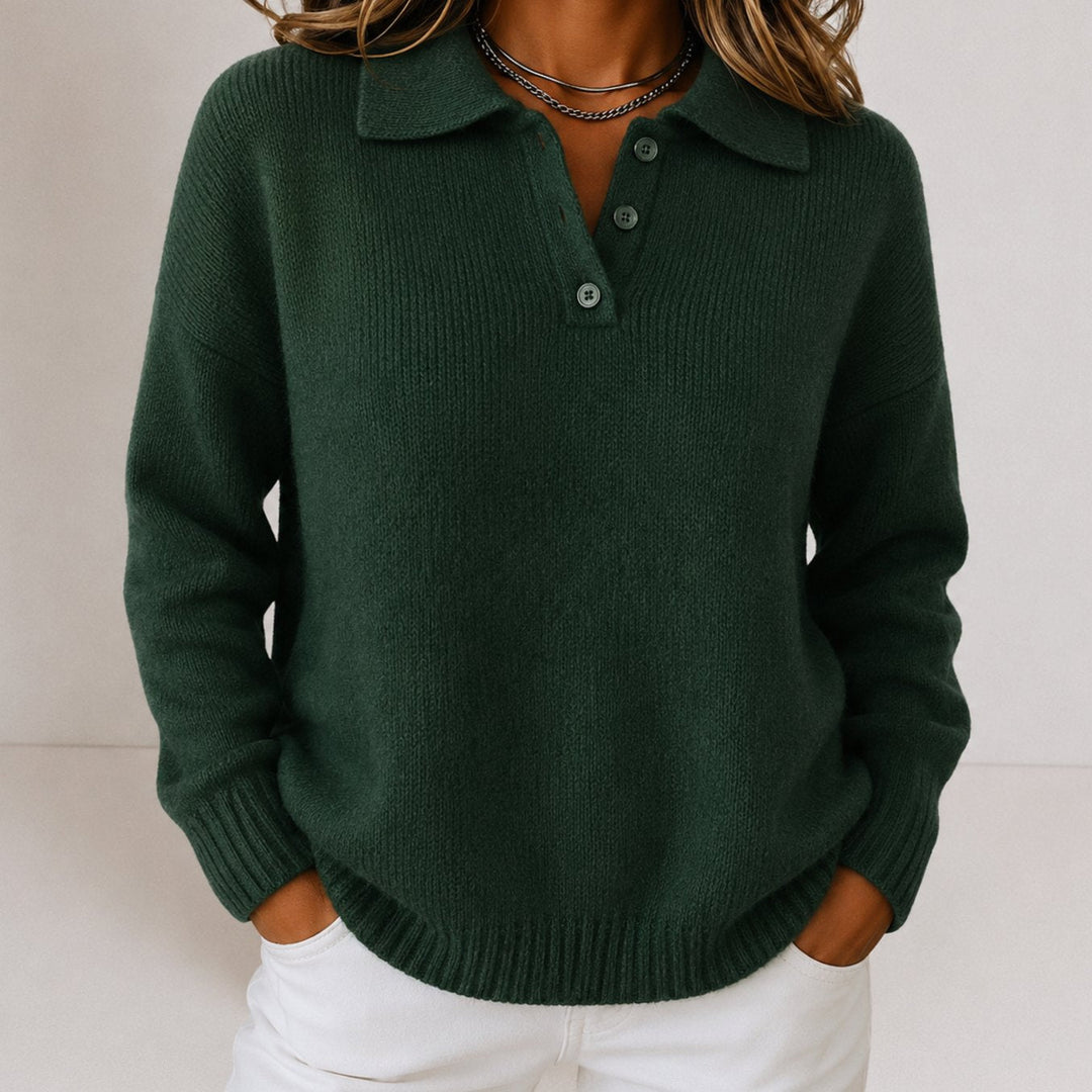 Davina | Women's Relaxed Fit Knit Polo Jumper