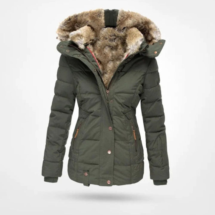 Ismayra | Women's Faux Fur Hooded Quilted Winter Parka Jacket