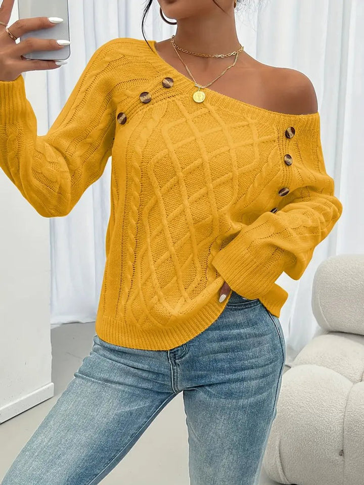 Eilidh | Women's Cable Knit Crew Neck Jumper
