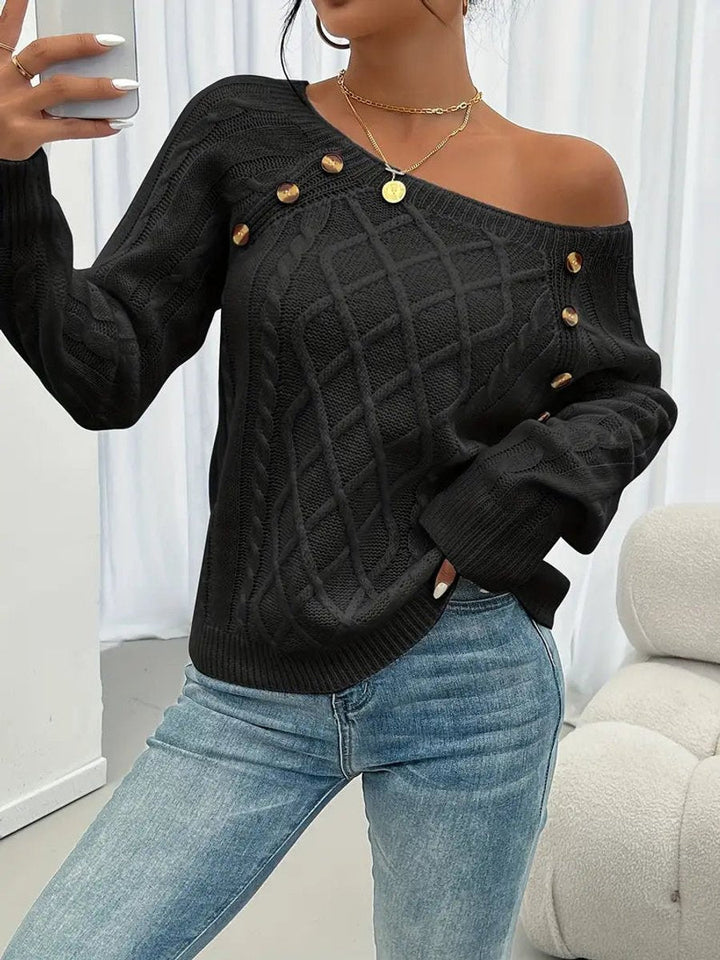Eilidh | Women's Cable Knit Crew Neck Jumper