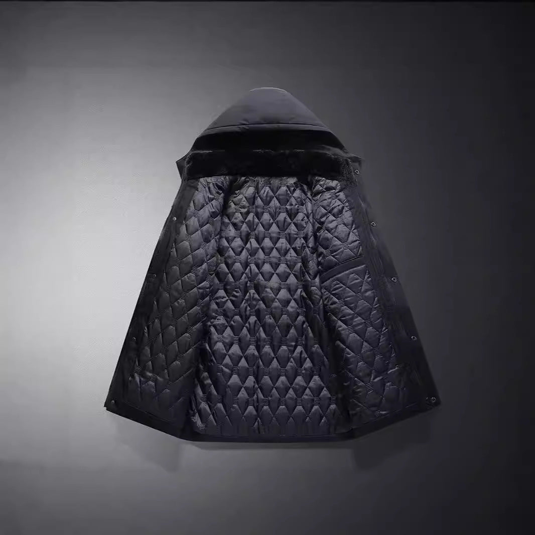 Rufus | Men's Fleece-Lined Hooded Quilted Puffer Jacket