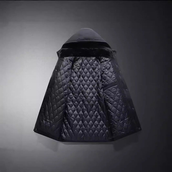 Rufus | Men's Fleece-Lined Hooded Quilted Puffer Jacket