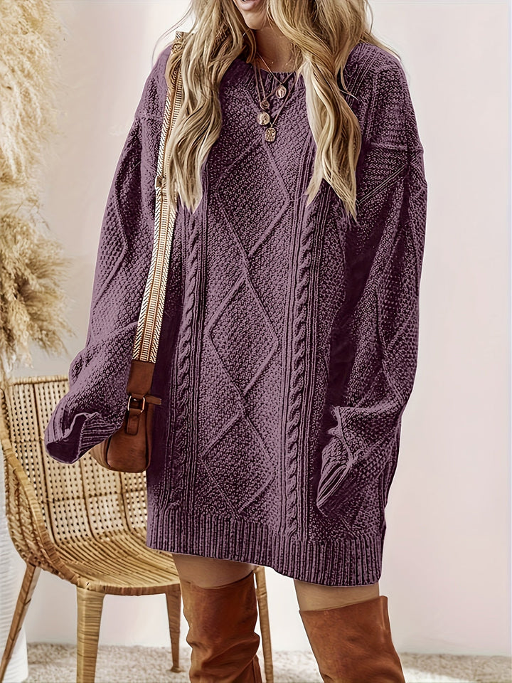 Octavia | Women's Cable Knit Jumper Dress