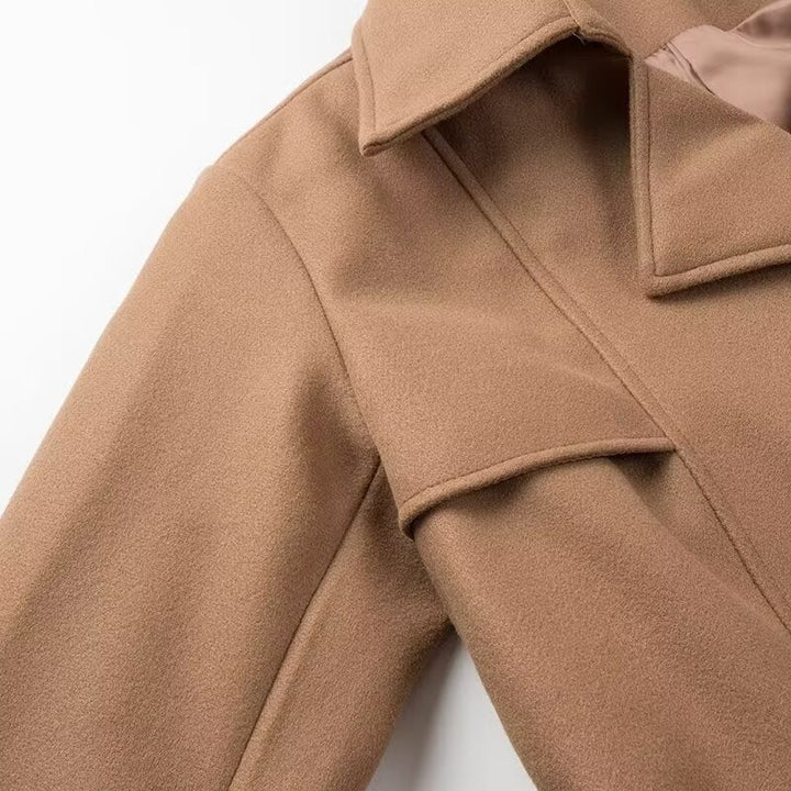 Katrina | Women's Long Double-Breasted Belted Trench Coat