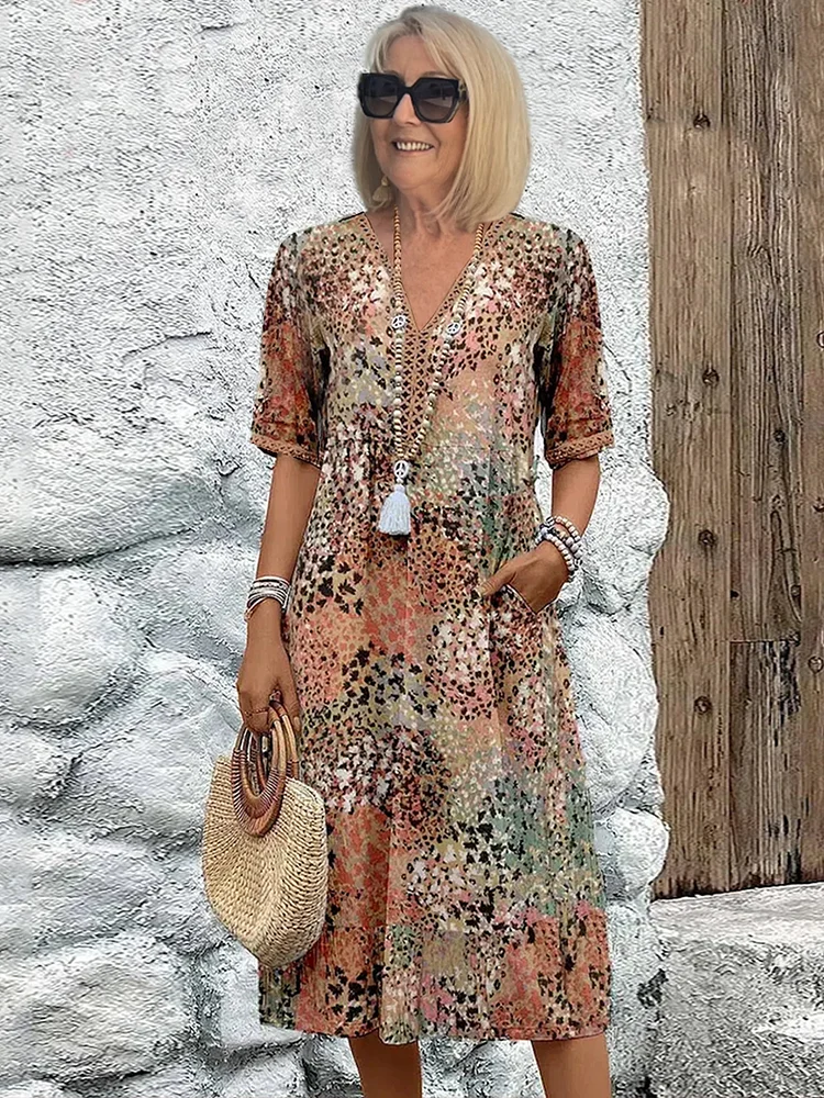 Women's Breezy Floral Midi Dress