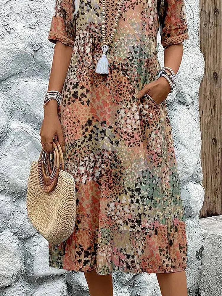 Women's Breezy Floral Midi Dress