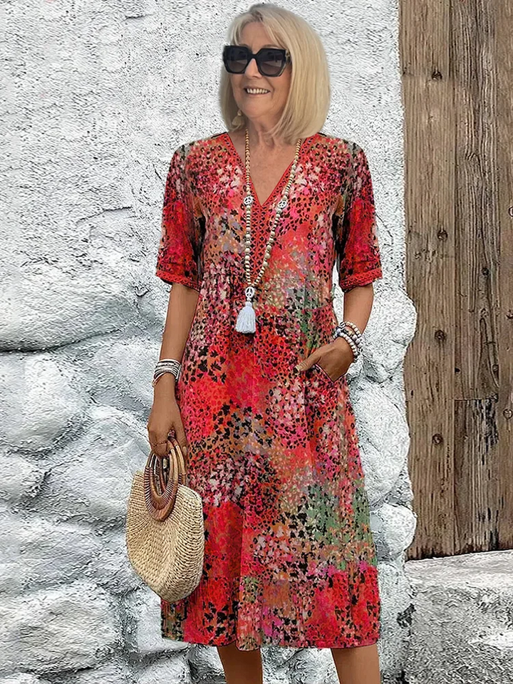 Women's Breezy Floral Midi Dress