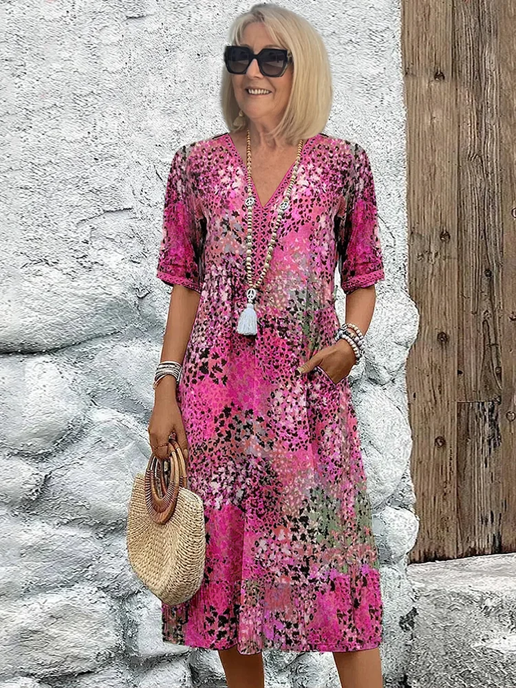 Women's Breezy Floral Midi Dress
