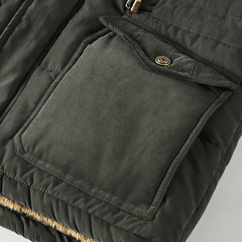 Vance | Men's Hooded Sherpa Fleece-Lined Quilted Puffer Parka