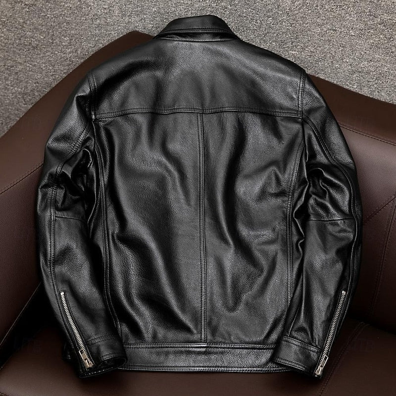 Keir | Men's Classic Zip-Up Biker Jacket