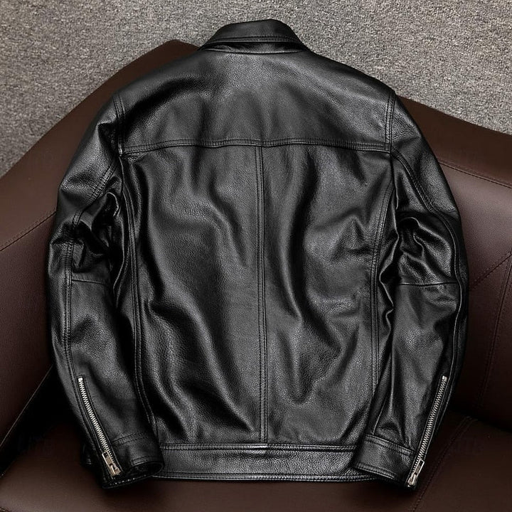 Keir | Men's Classic Zip-Up Biker Jacket
