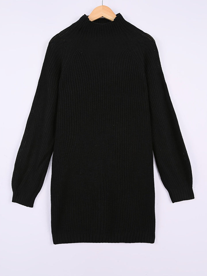 Ada | Women's Relaxed Fit Mock Neck Jumper Dress