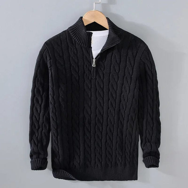 Timothy | Men's Cable Knit Half-Zip Jumper