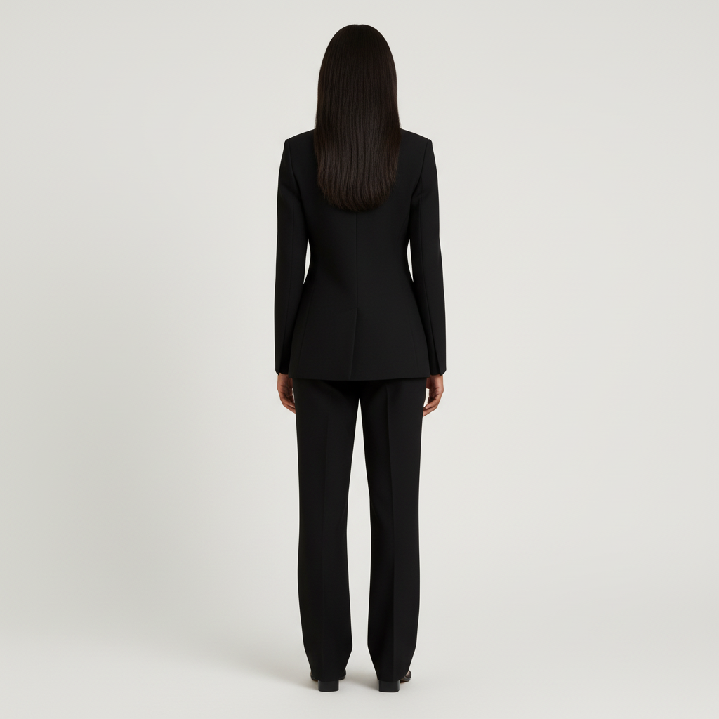 Women's Suit Set Blazer Straight Leg Trousers Classic Fit