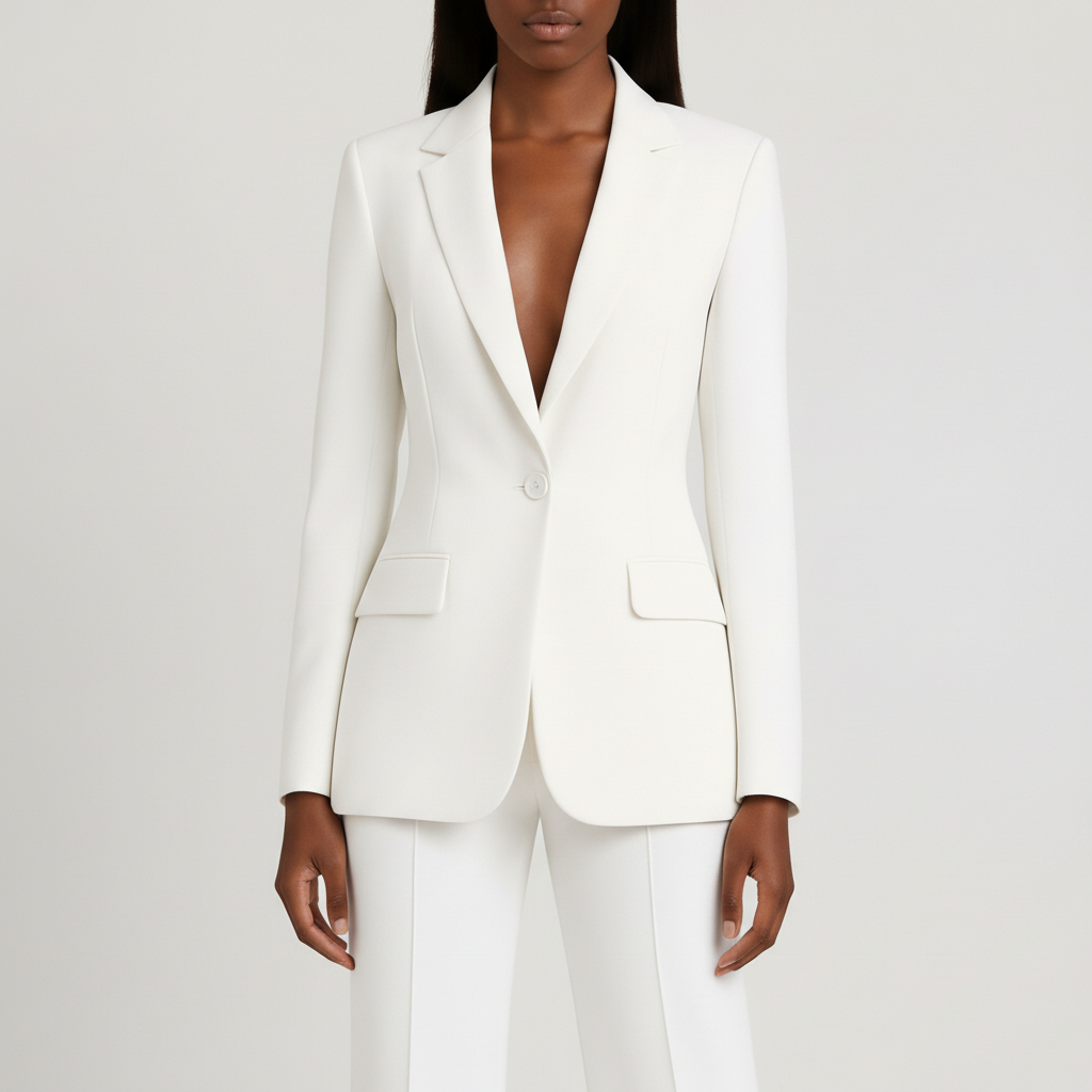 Women's Suit Set Blazer Straight Leg Trousers Classic Fit