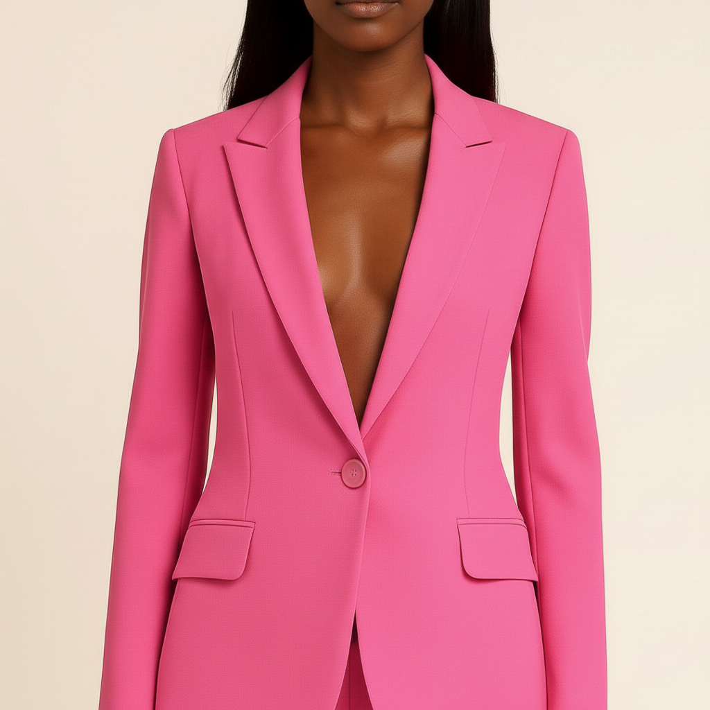 Women's Suit Set Blazer Straight Leg Trousers Classic Fit