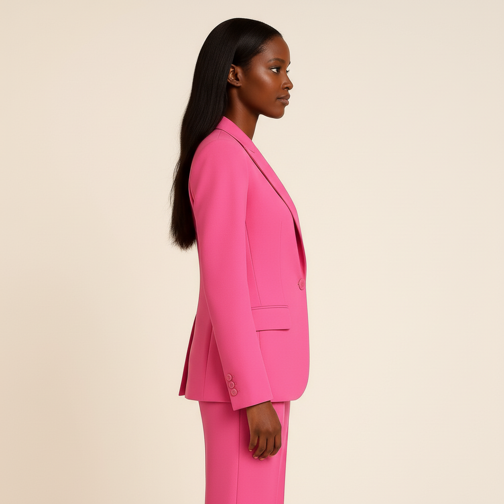 Women's Suit Set Blazer Straight Leg Trousers Classic Fit