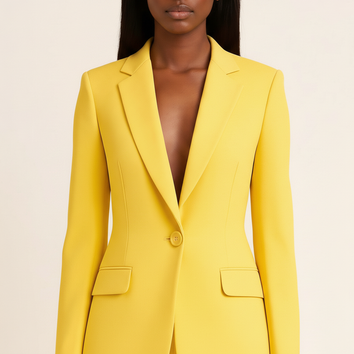 Women's Suit Set Blazer Straight Leg Trousers Classic Fit
